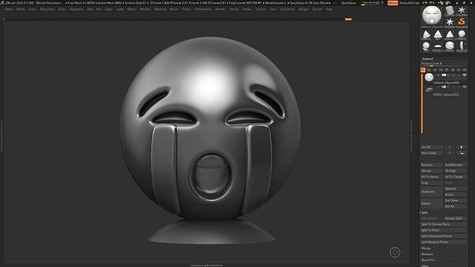 Emoji Loudly Crying Face 3d print model 3D print model