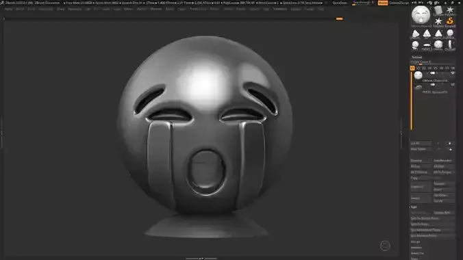 Emoji Loudly Crying Face 3d print model 3D print model
