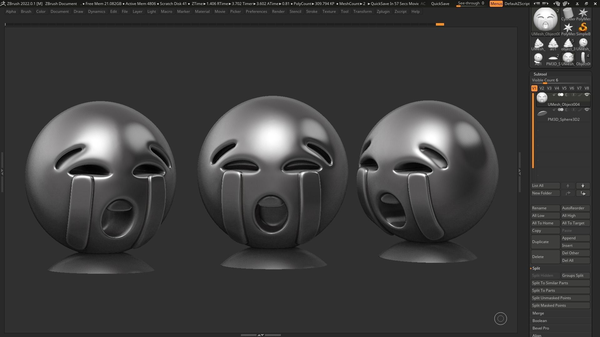 Emoji Loudly Crying Face 3d print model 3D print model_12