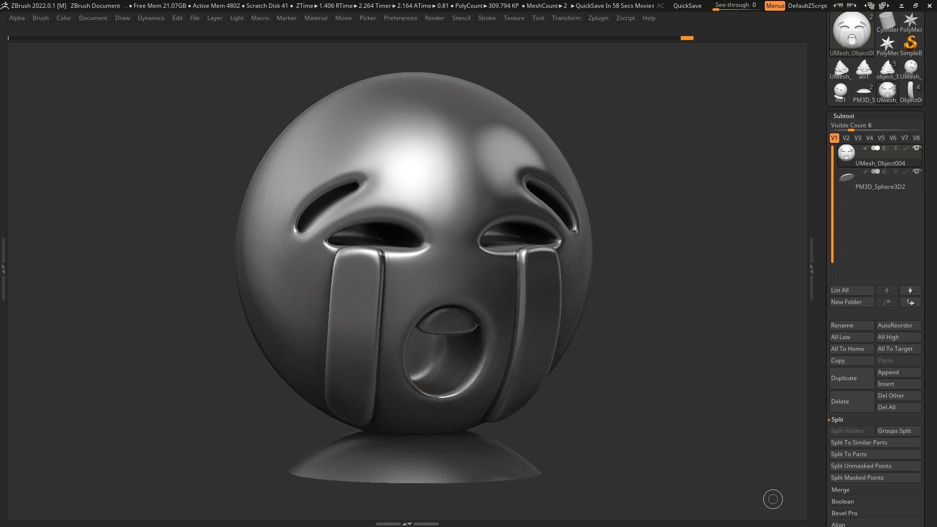 Emoji Loudly Crying Face 3d print model 3D print model_2
