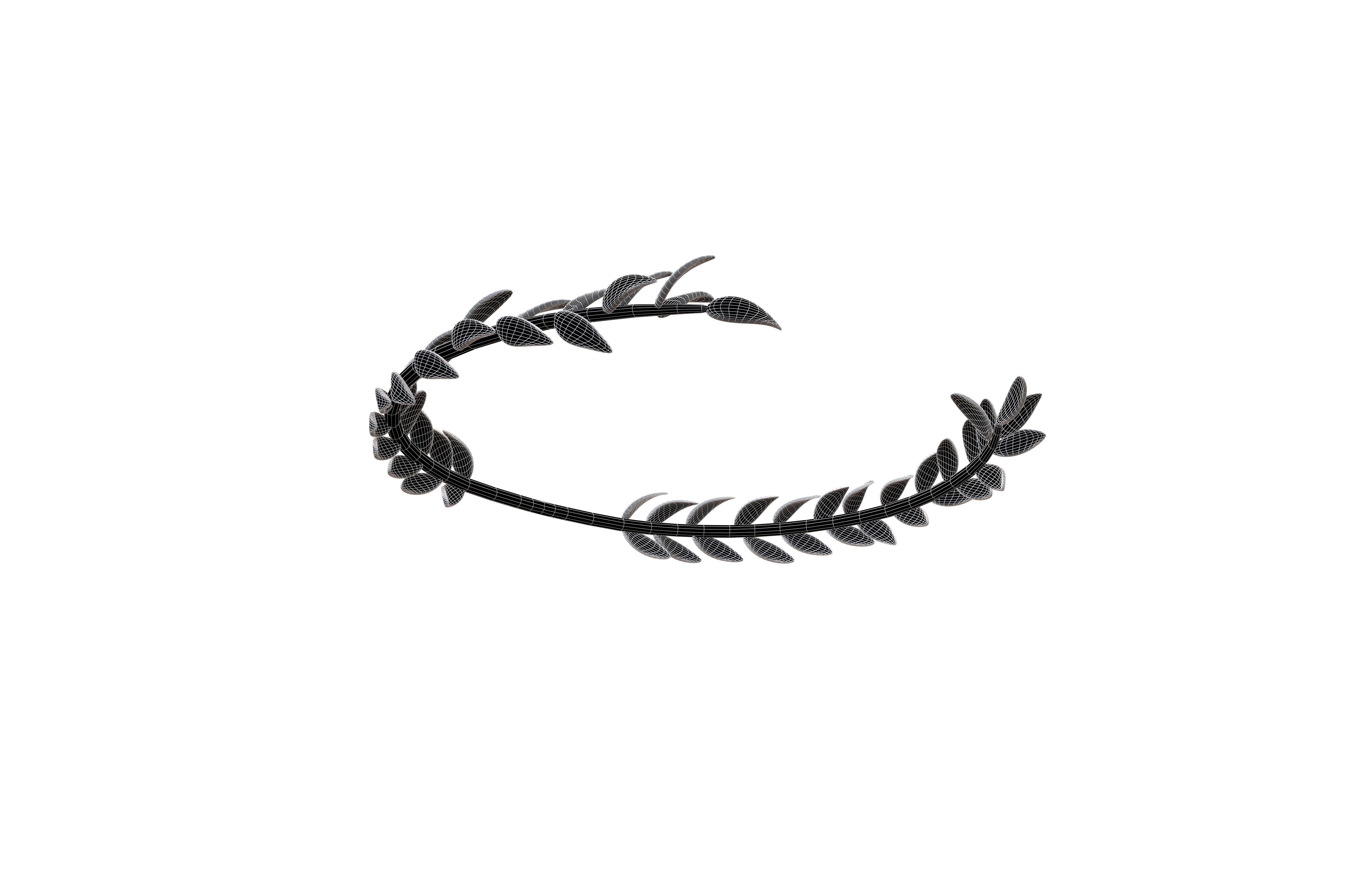 Laurel Wreath Head v1 001 Low-poly 3D model_7