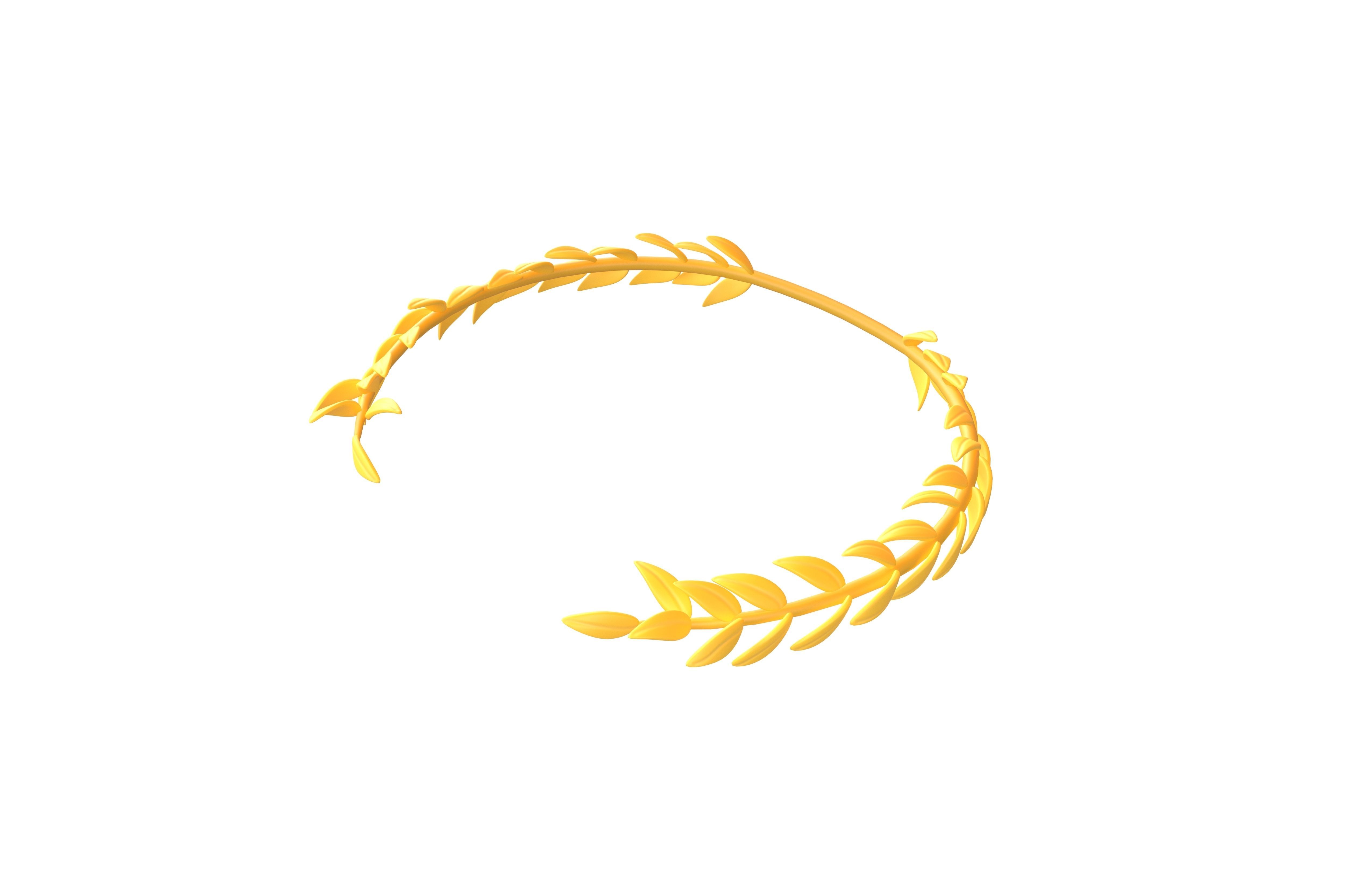 Laurel Wreath Head v1 001 Low-poly 3D model_2