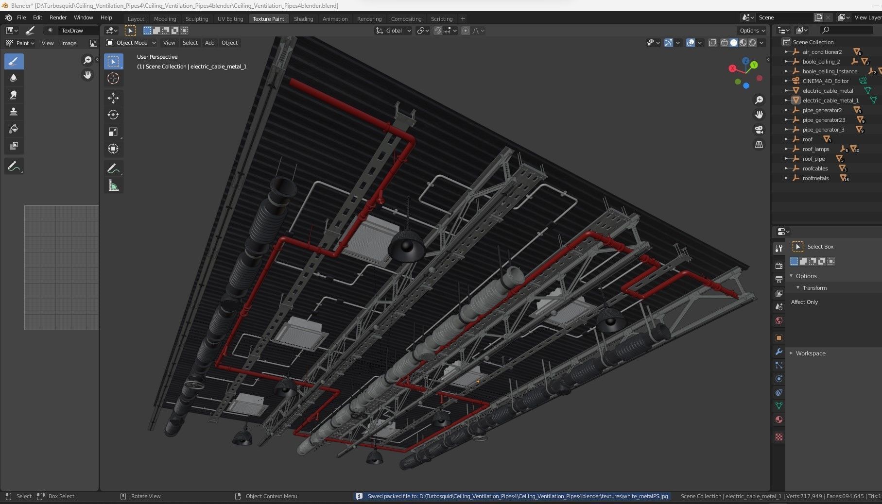 Ceiling Ventilation Pipes 4 3D model_14