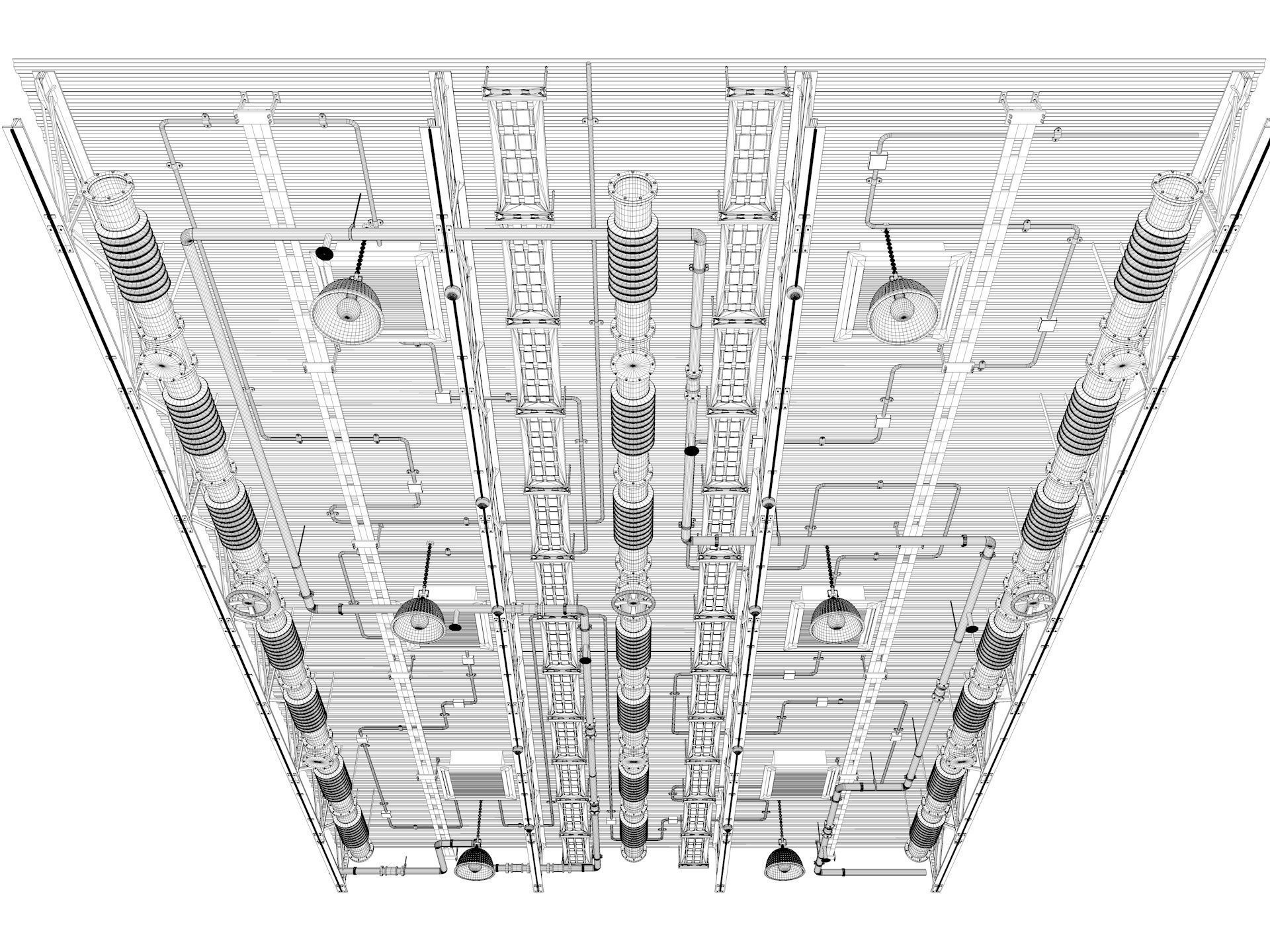 Ceiling Ventilation Pipes 4 3D model_8