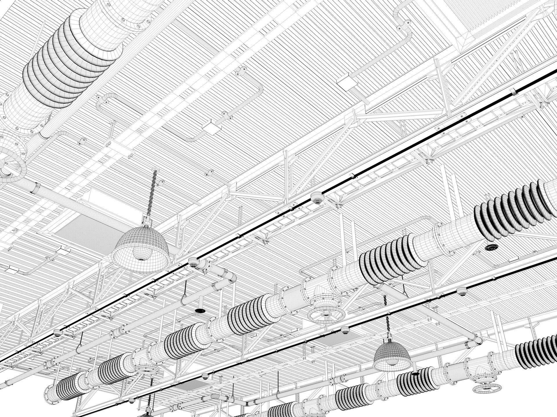 Ceiling Ventilation Pipes 4 3D model_9