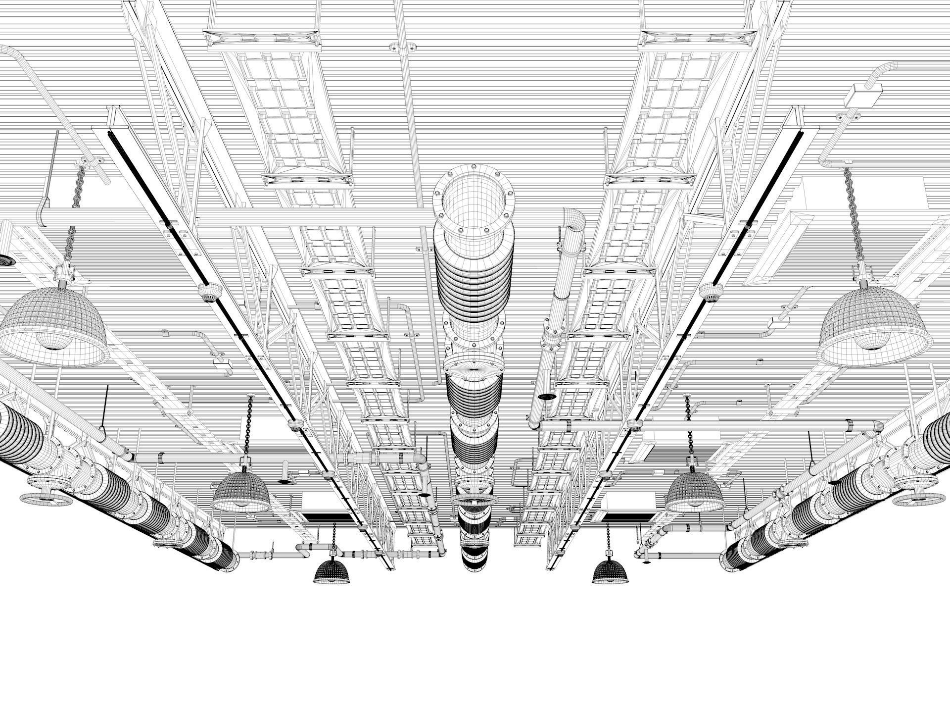 Ceiling Ventilation Pipes 4 3D model_12