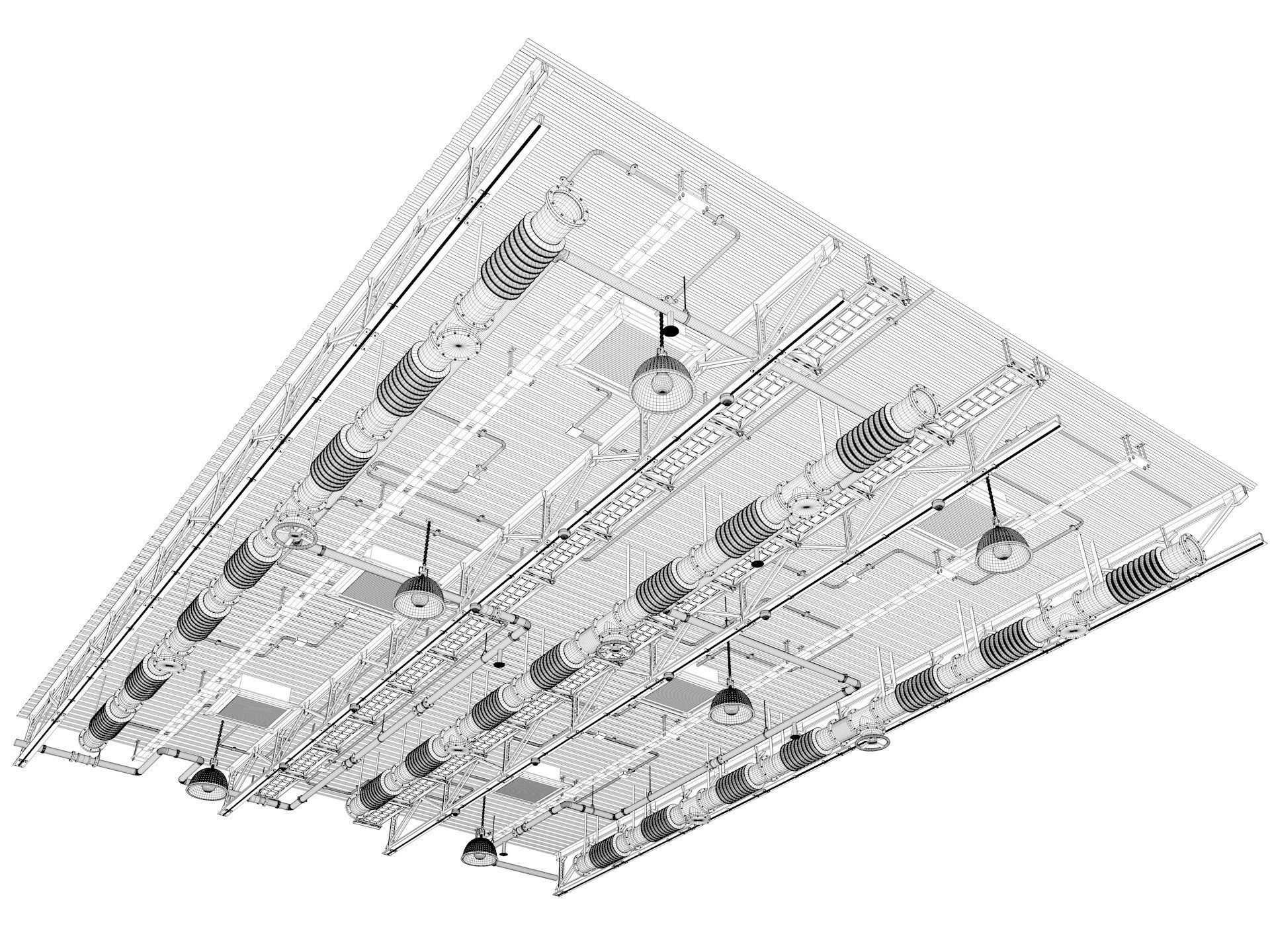 Ceiling Ventilation Pipes 4 3D model_7