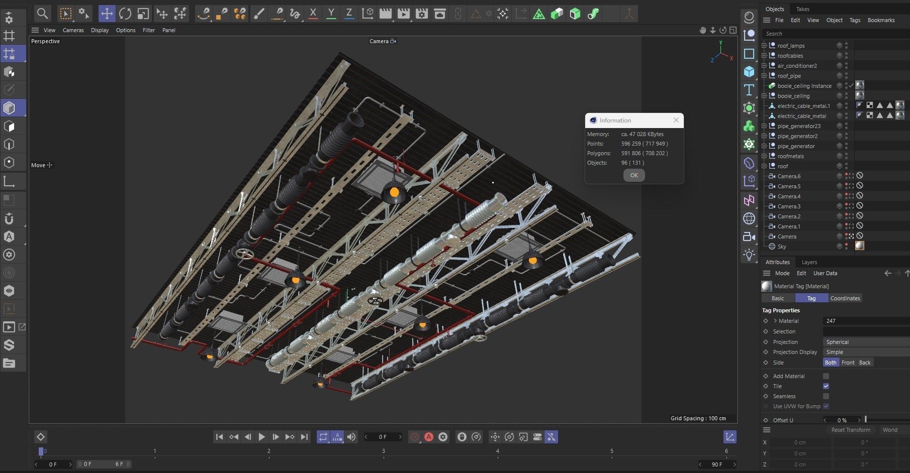 Ceiling Ventilation Pipes 4 3D model_15