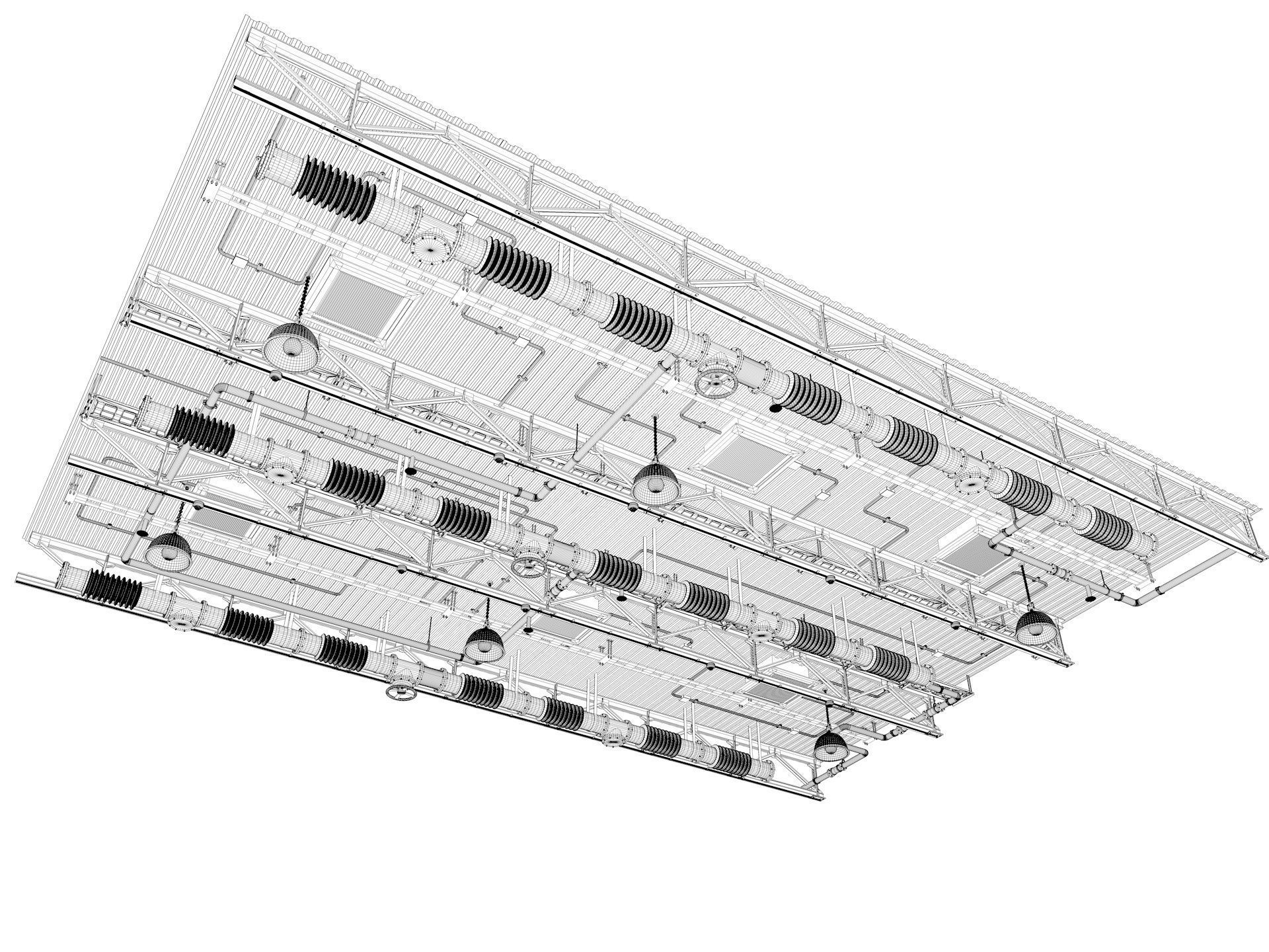 Ceiling Ventilation Pipes 4 3D model_10