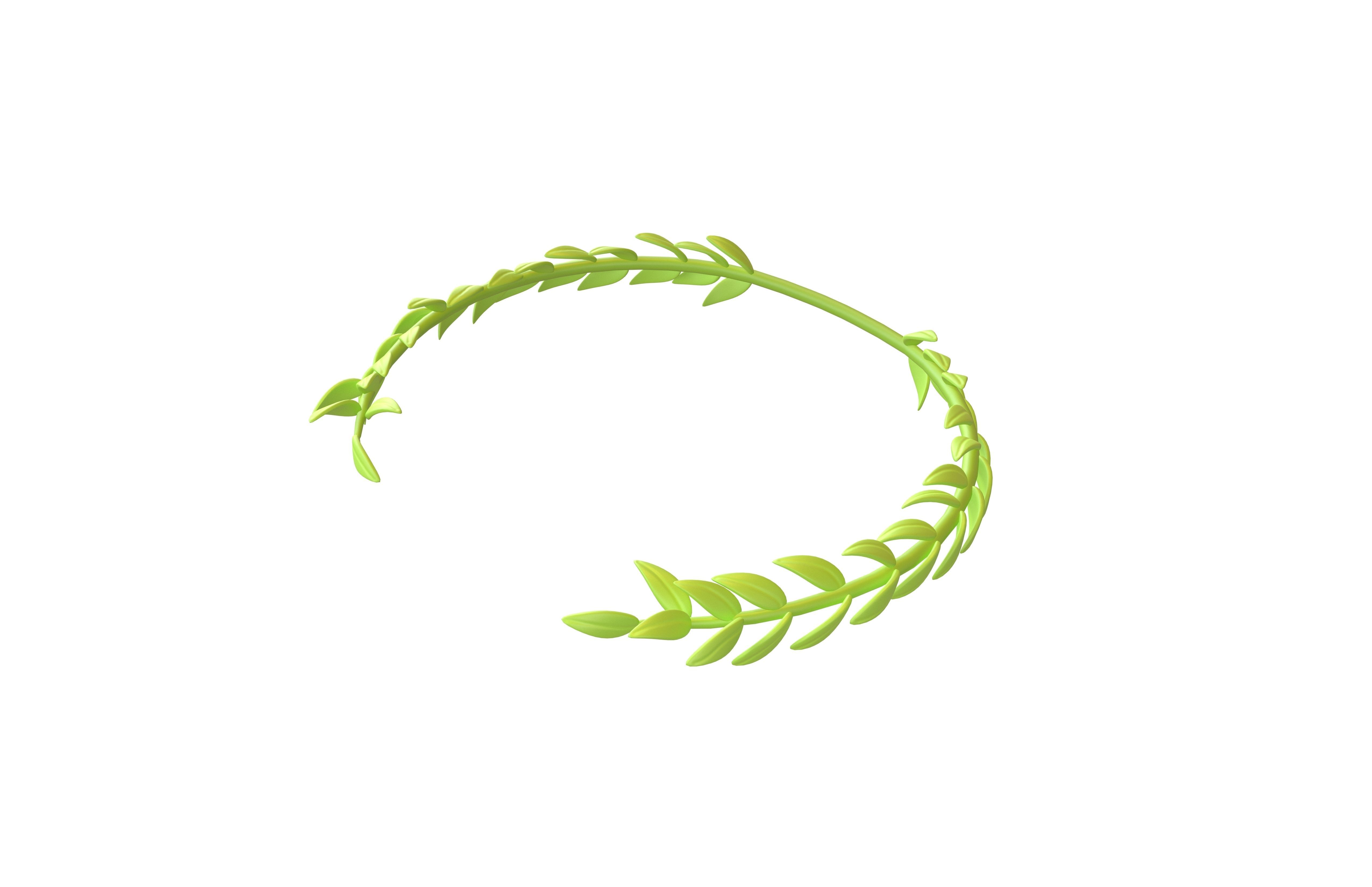 Laurel Wreath Head v1 002 Low-poly 3D model_2