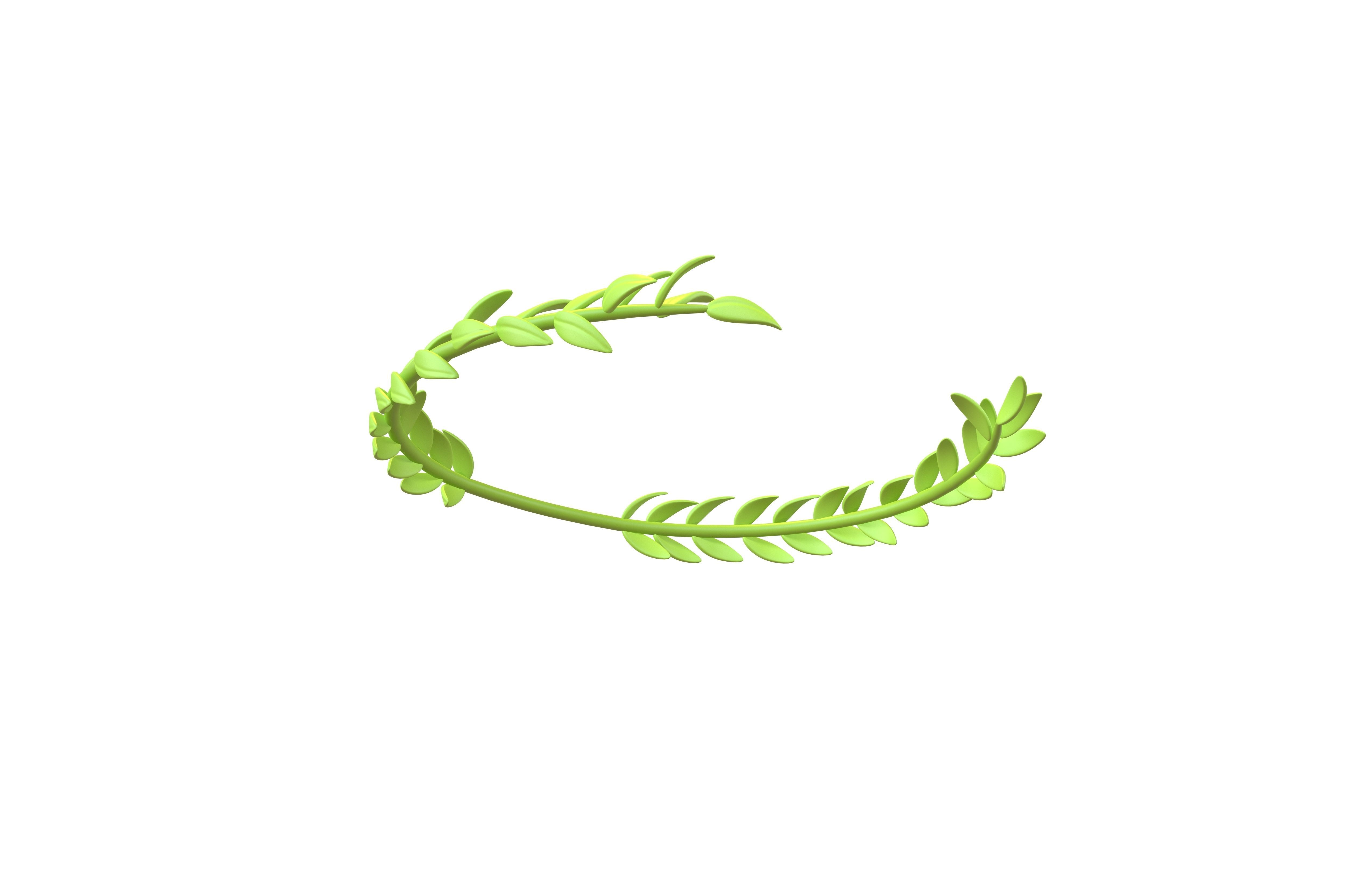 Laurel Wreath Head v1 002 Low-poly 3D model_3