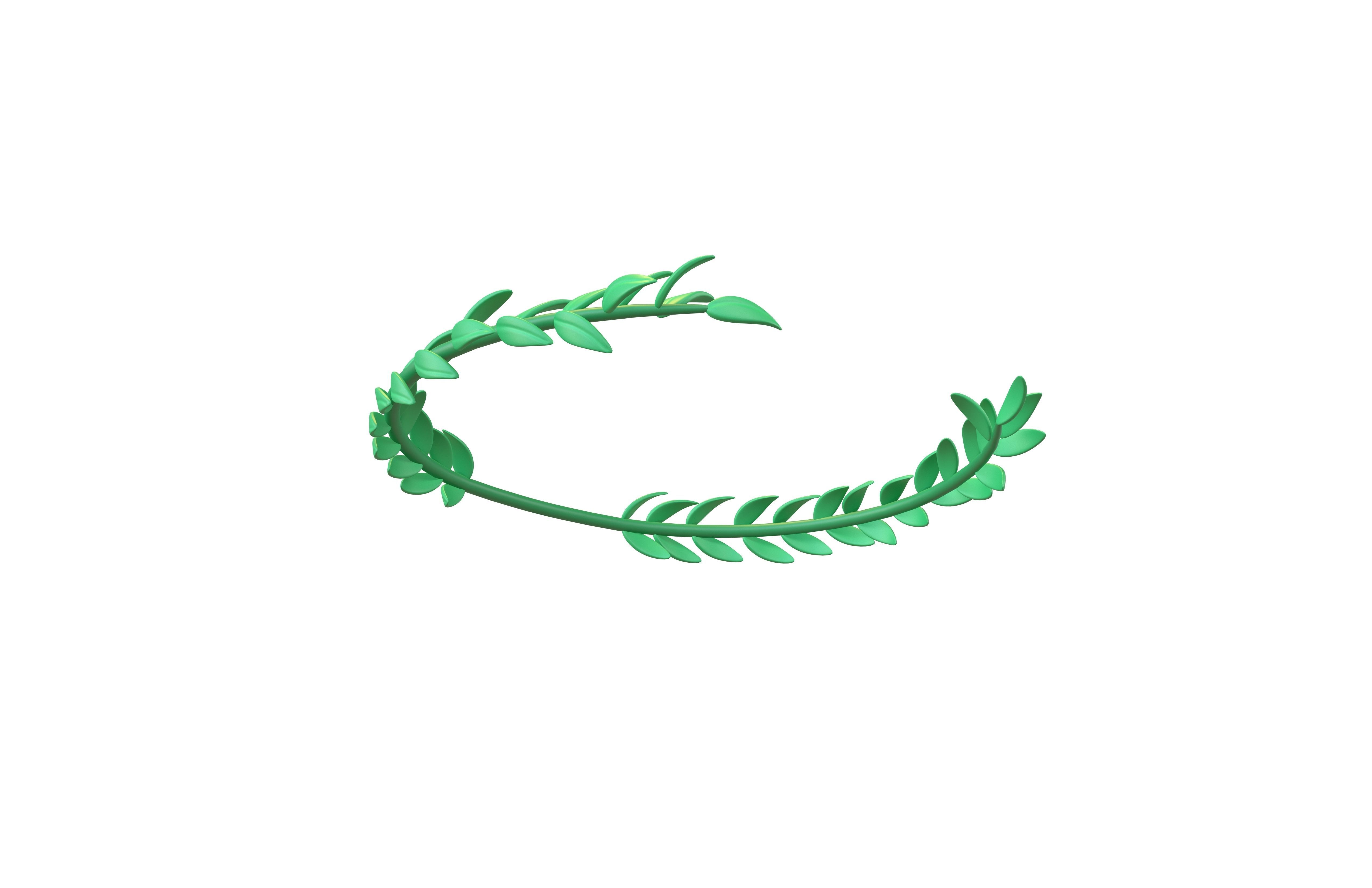 Laurel Wreath Head v1 003 Low-poly 3D model_3