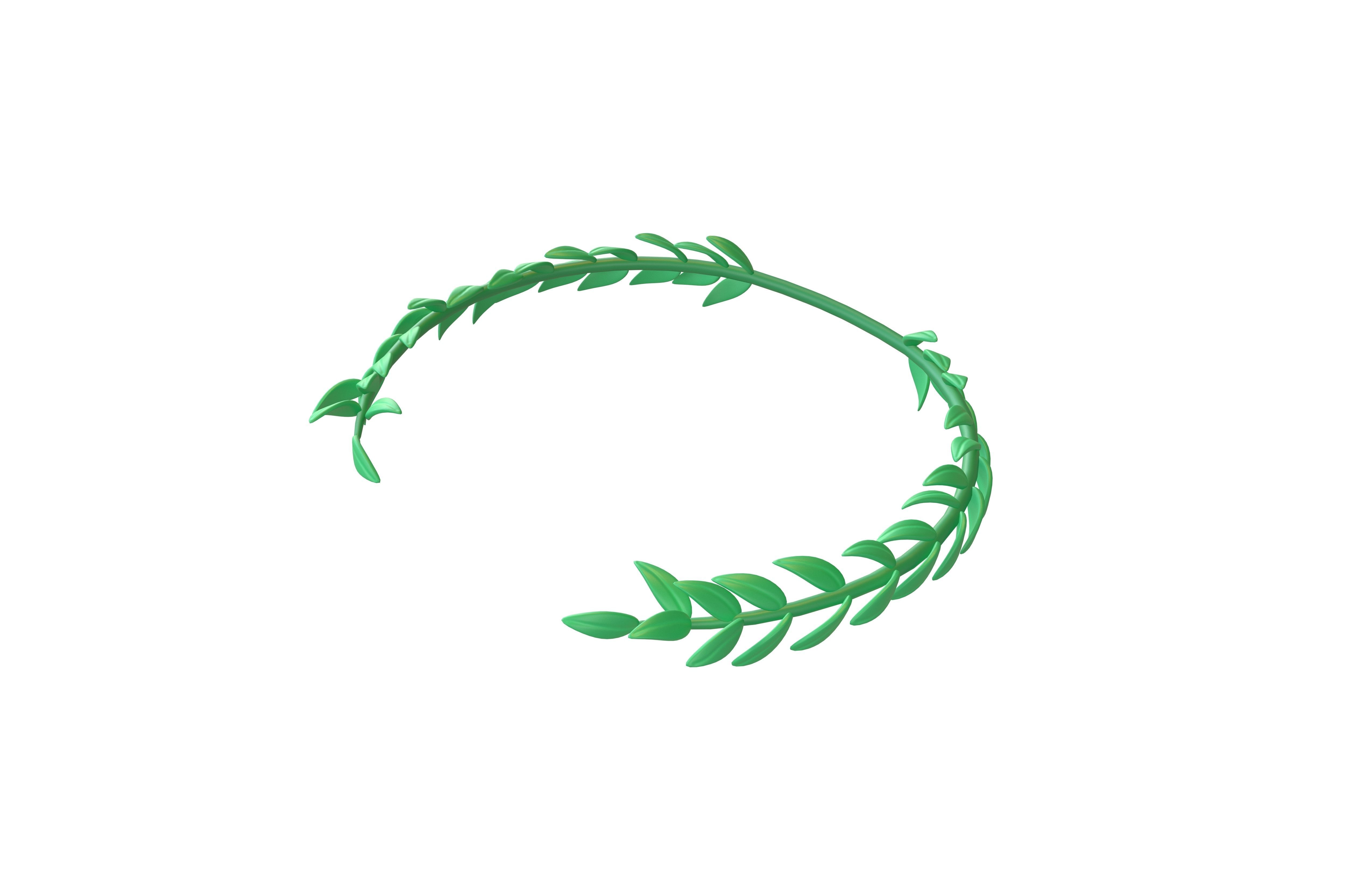 Laurel Wreath Head v1 003 Low-poly 3D model_2