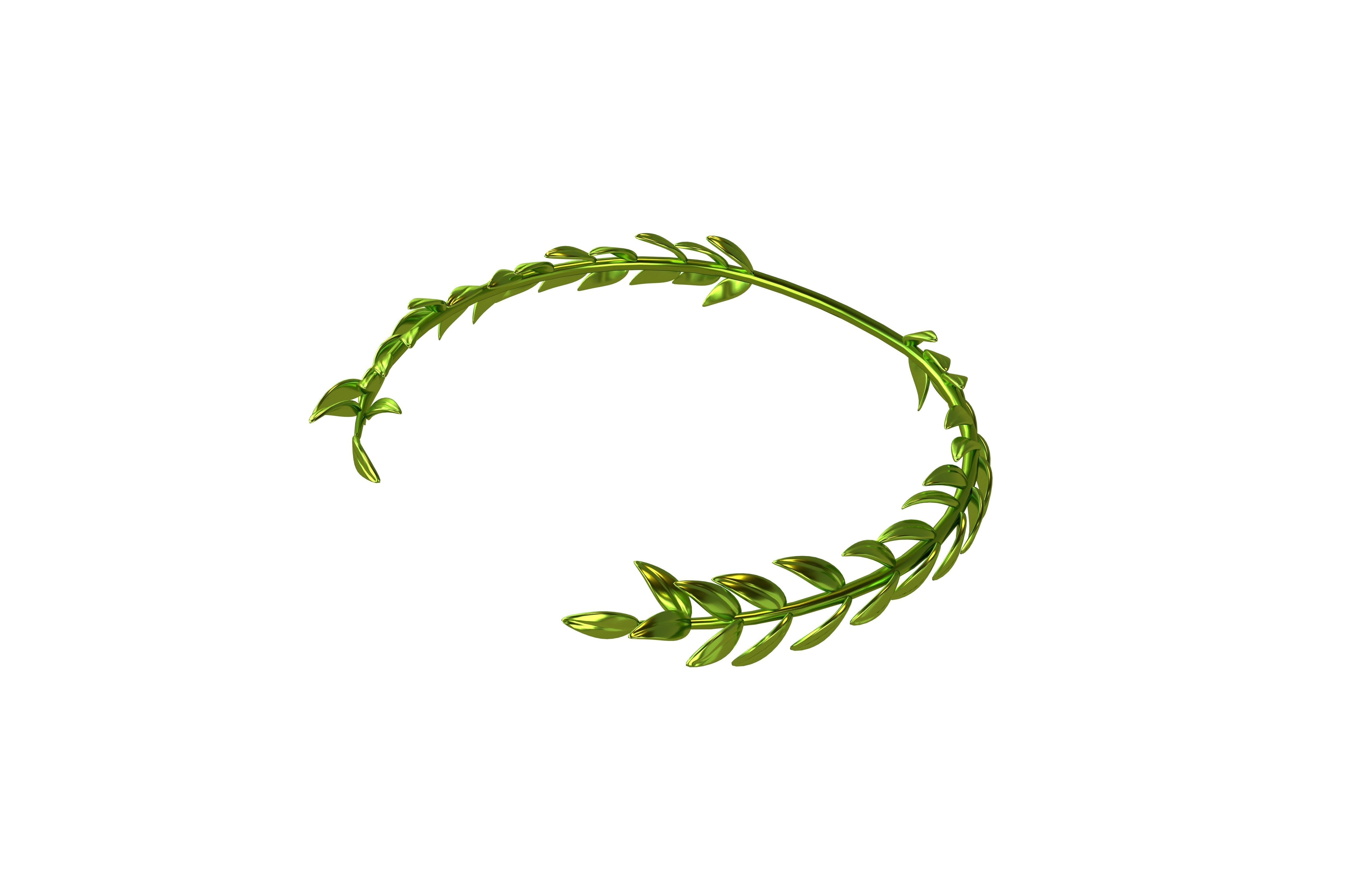 Laurel Wreath Head v1 006 Low-poly 3D model_3