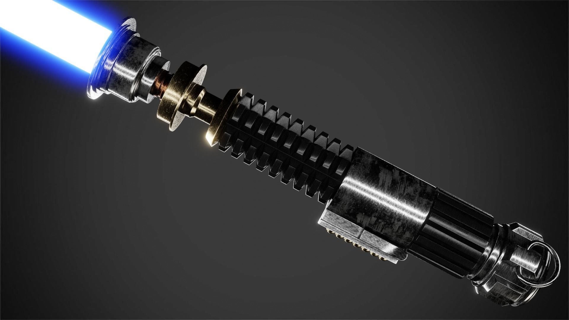 Obi Wan Kenobi Lightsaber for Cosplay 3D print model_5