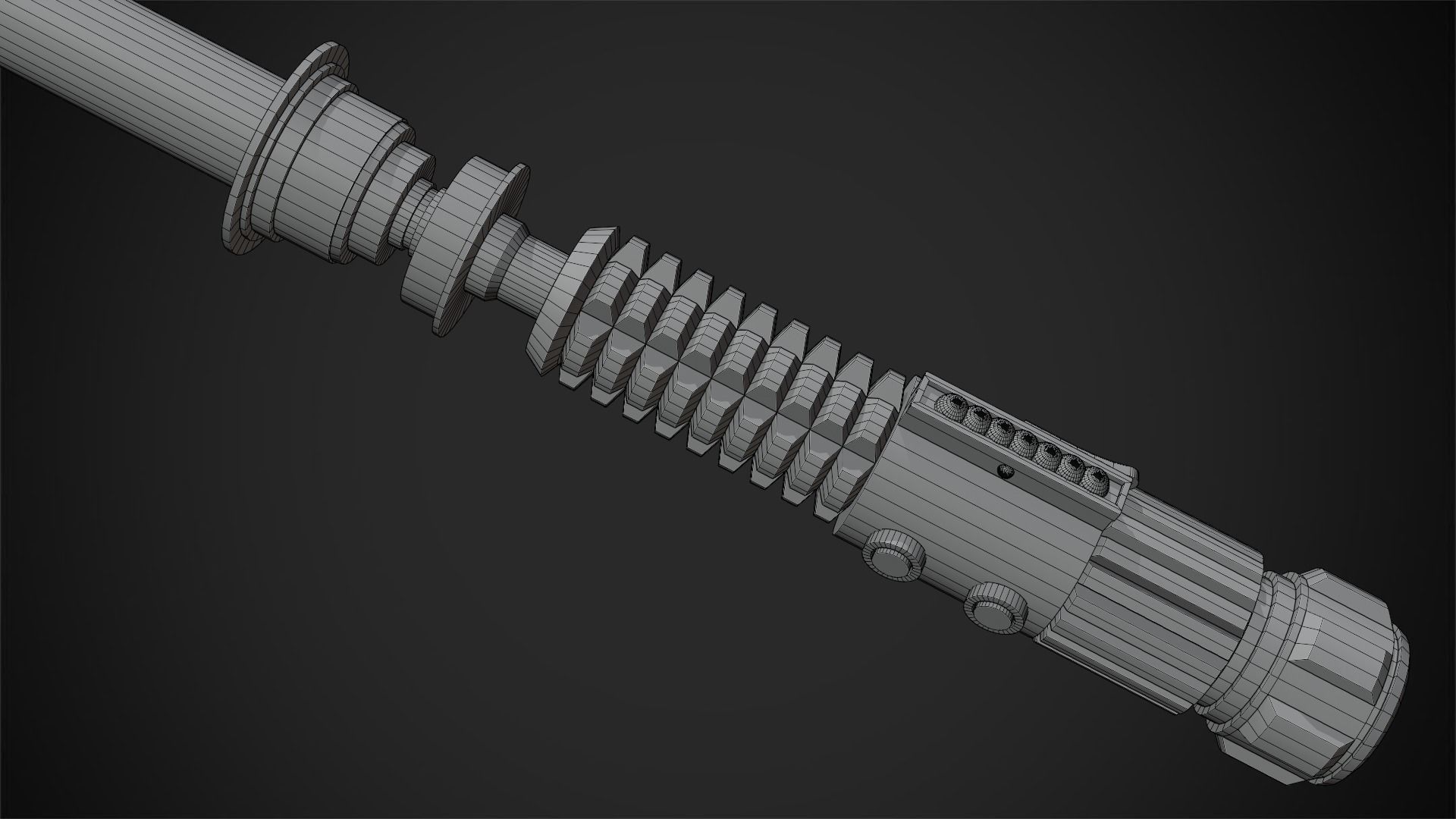 Obi Wan Kenobi Lightsaber for Cosplay 3D print model_8