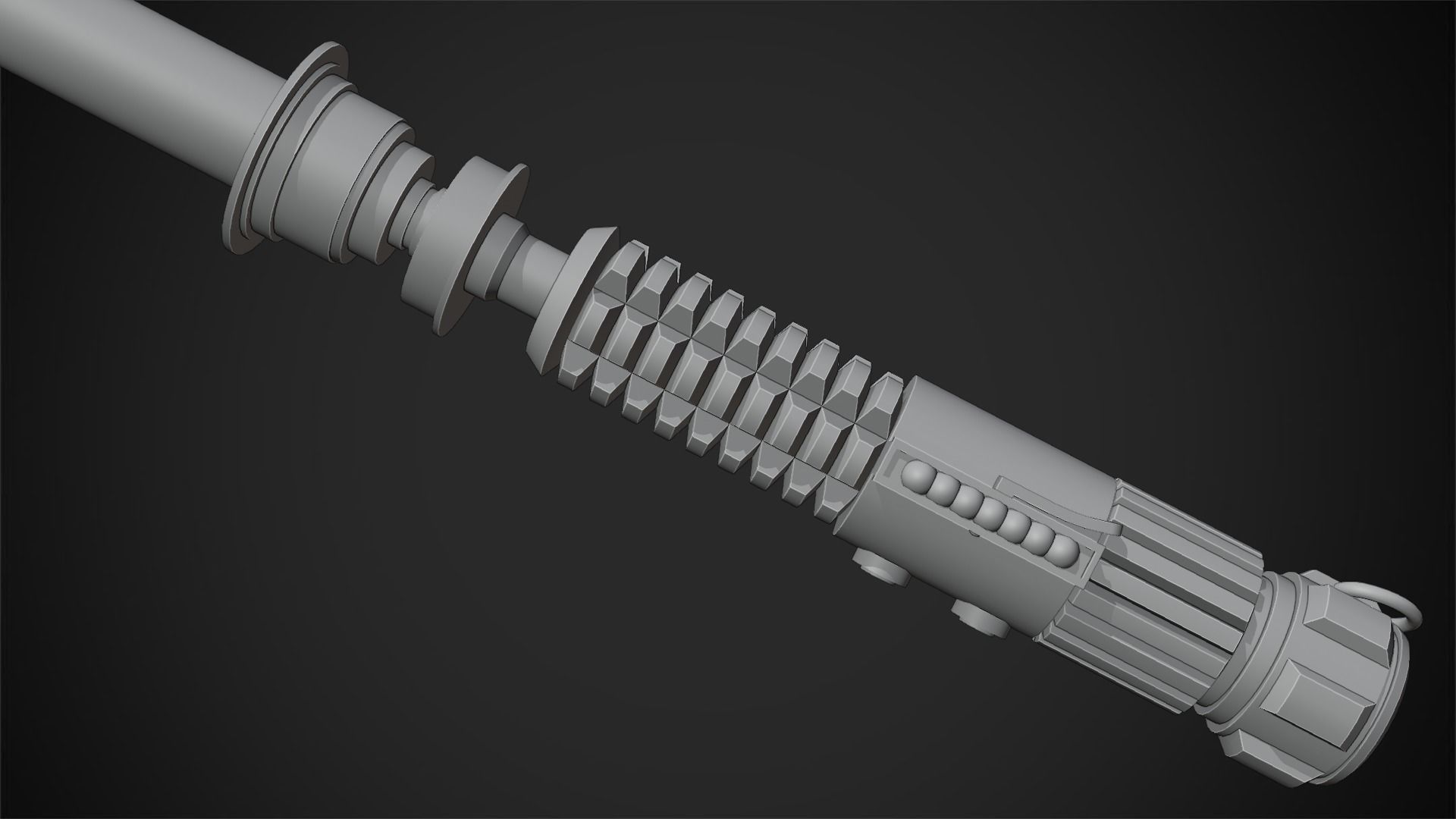 Obi Wan Kenobi Lightsaber for Cosplay 3D print model_9