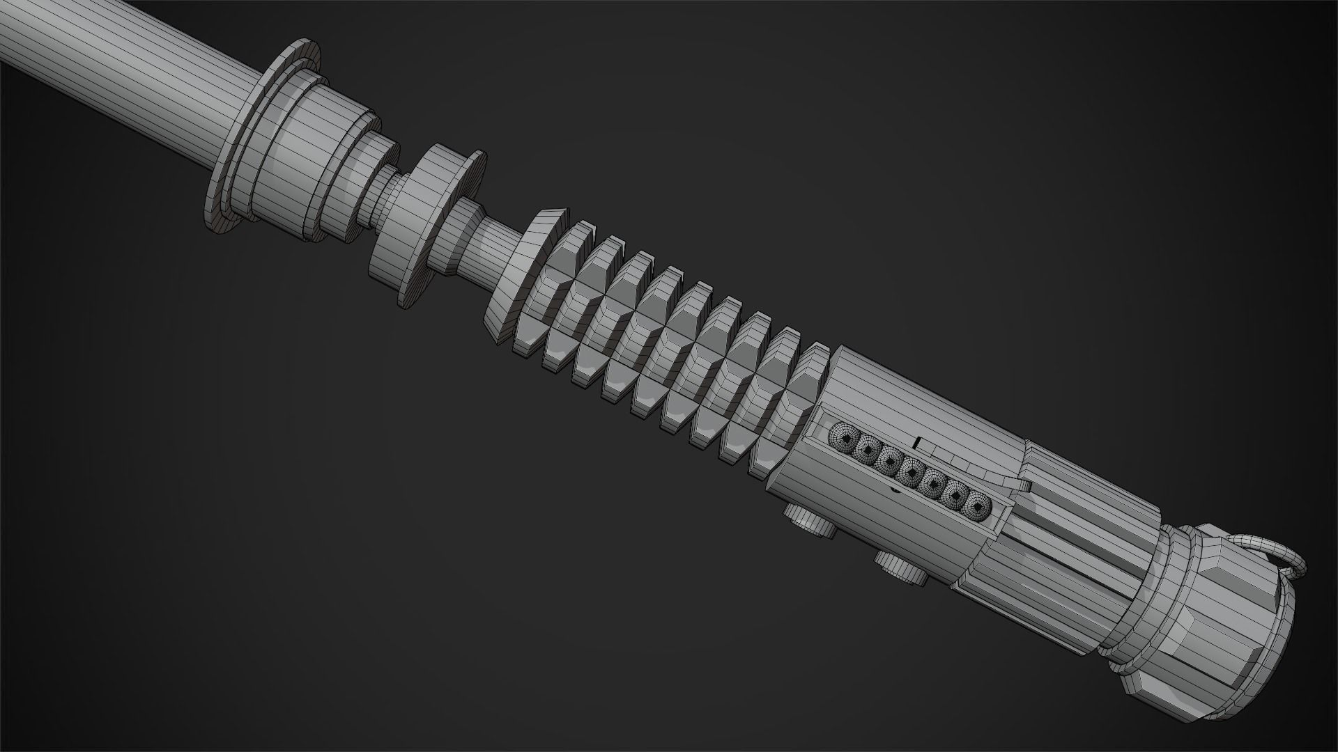 Obi Wan Kenobi Lightsaber for Cosplay 3D print model_10