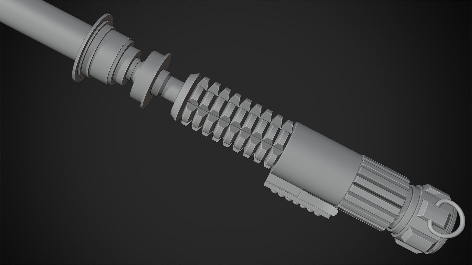 Obi Wan Kenobi Lightsaber for Cosplay 3D print model_13