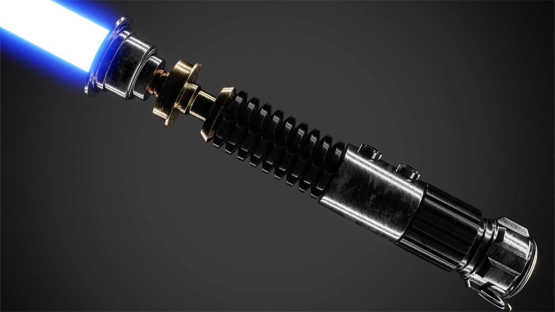 Obi Wan Kenobi Lightsaber for Cosplay 3D print model_4