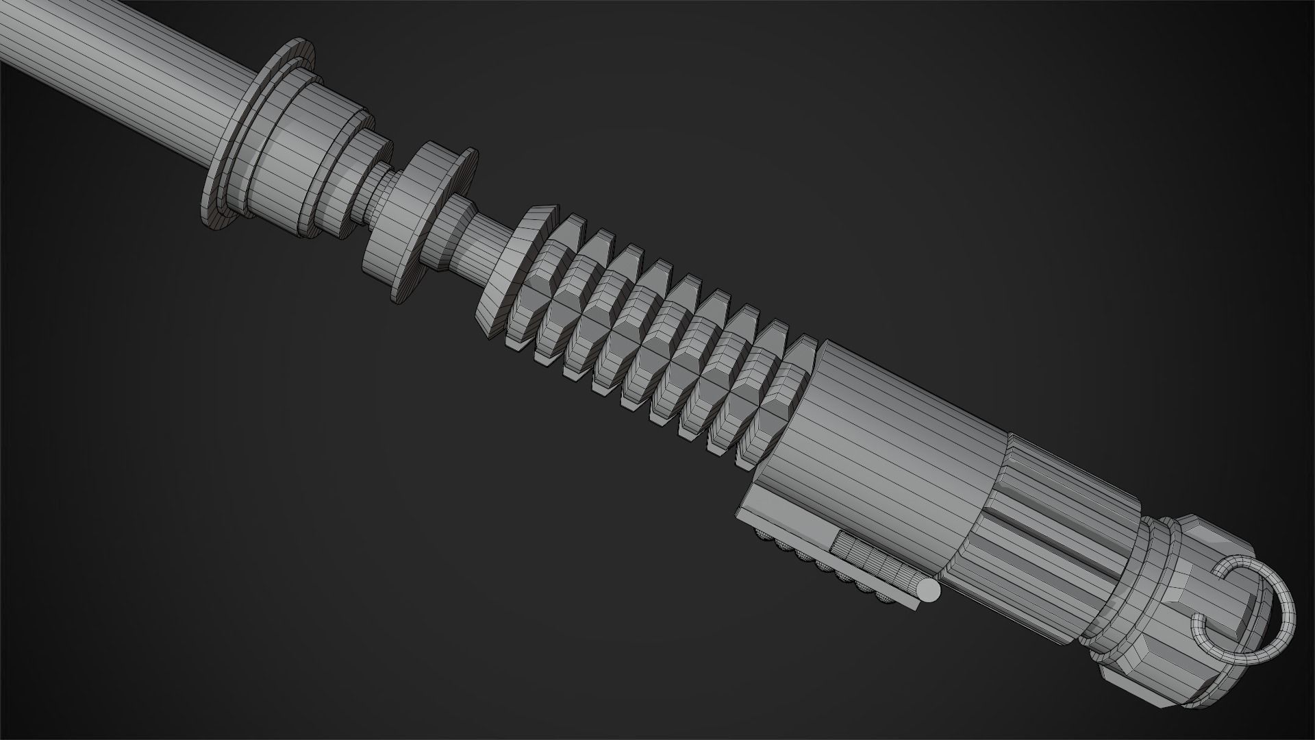 Obi Wan Kenobi Lightsaber for Cosplay 3D print model_12