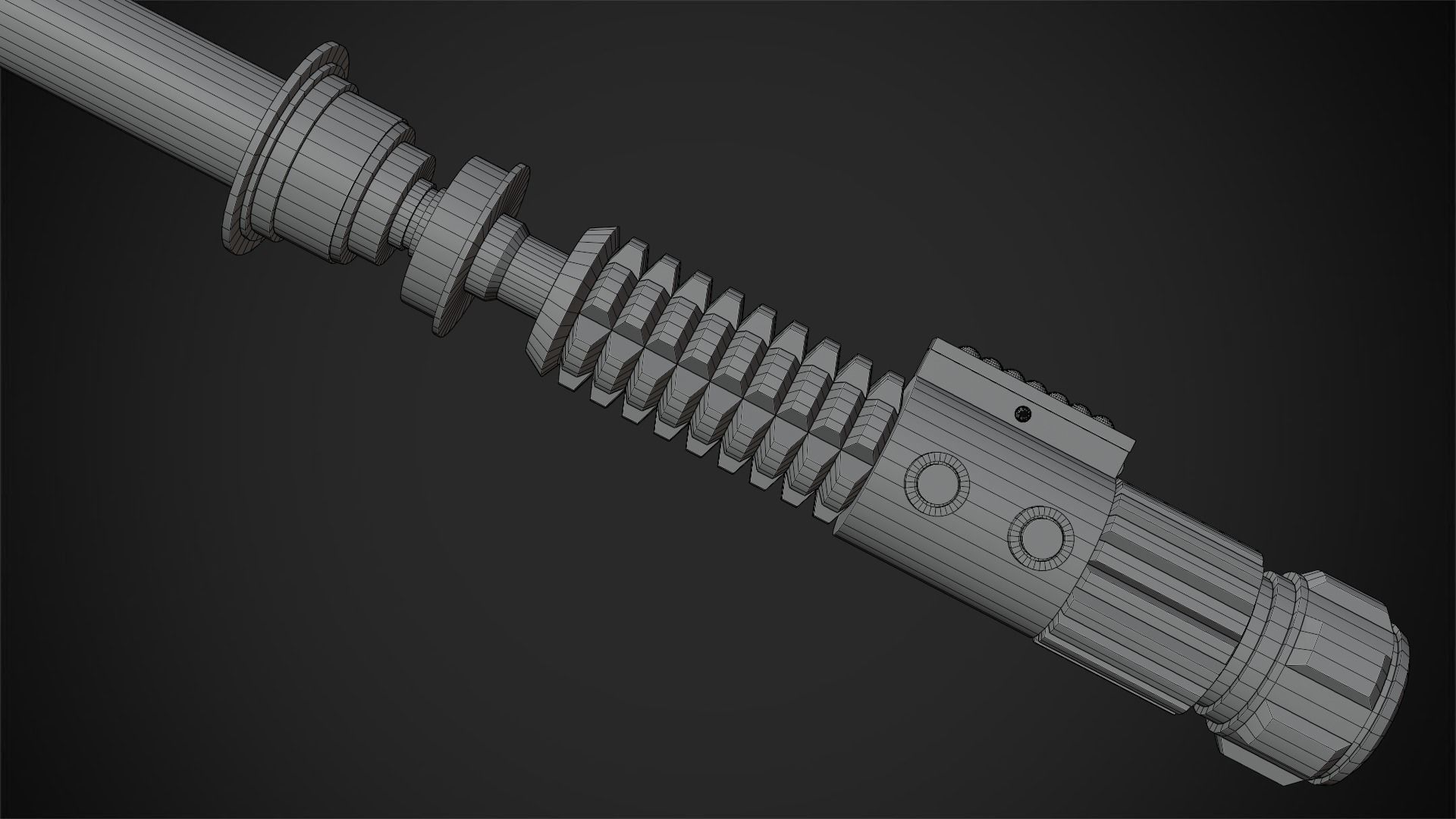 Obi Wan Kenobi Lightsaber for Cosplay 3D print model_14