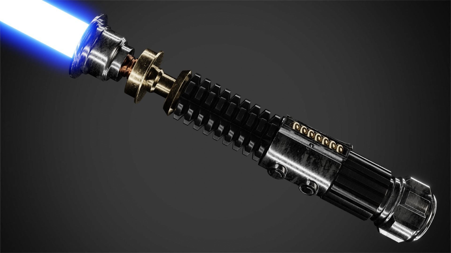 Obi Wan Kenobi Lightsaber for Cosplay 3D print model_3