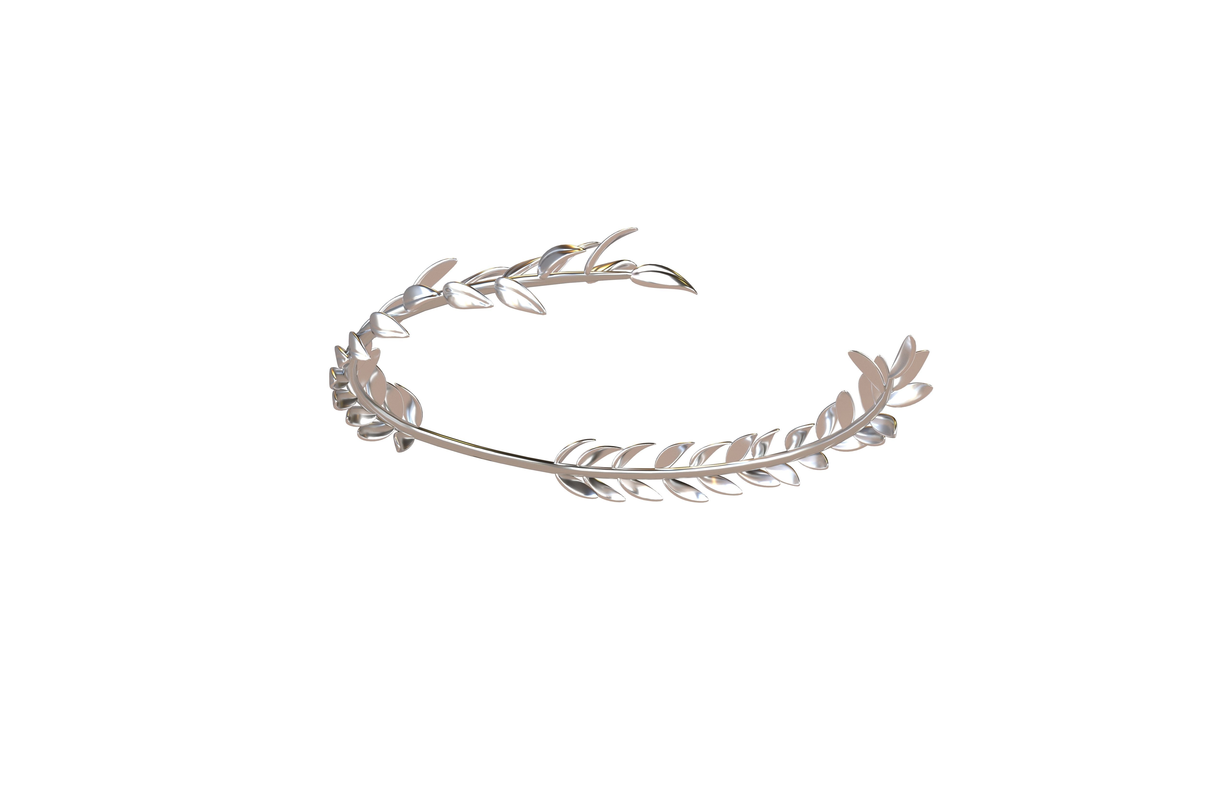 Laurel Wreath Head v1 010 Low-poly 3D model_2