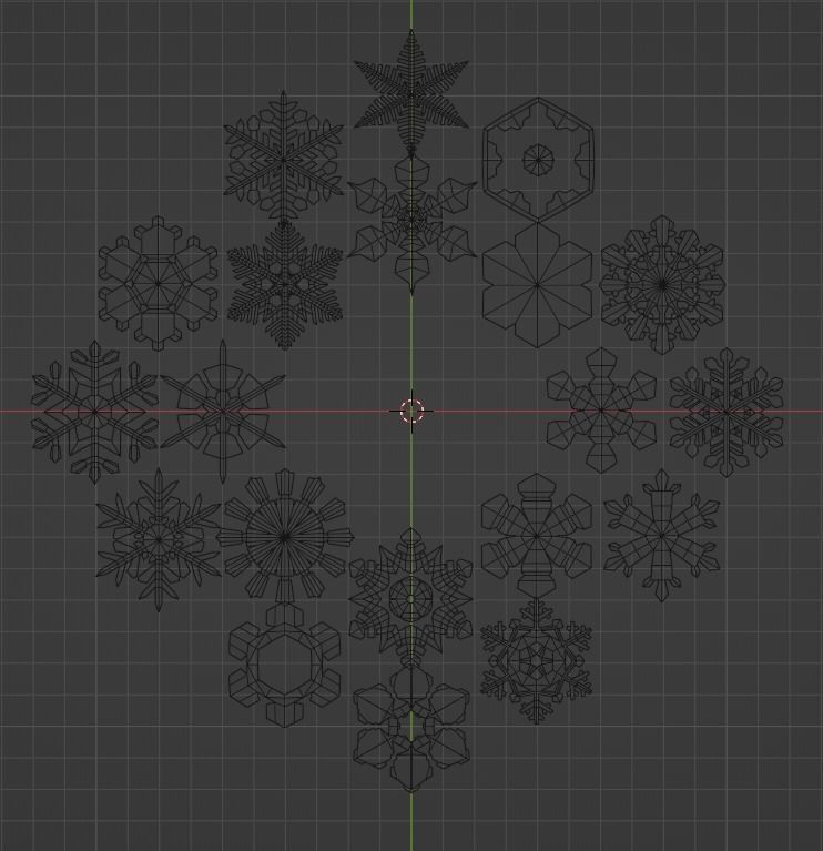 Snow Flake 3D model_2