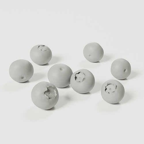 Blueberries - 4 Variations 3D model 4