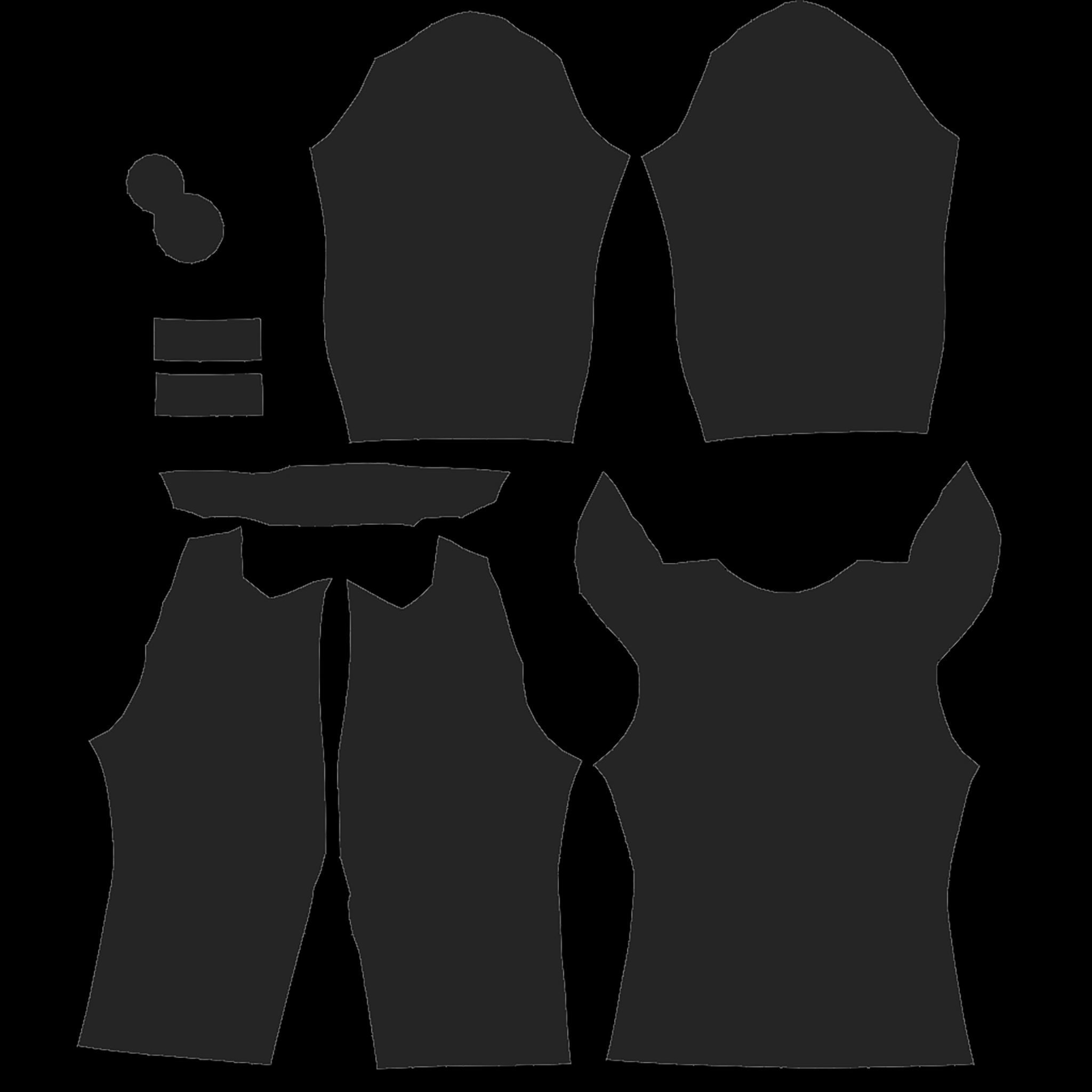 Strong Power Shoulder Blazer Jacket Low-poly 3D model_11