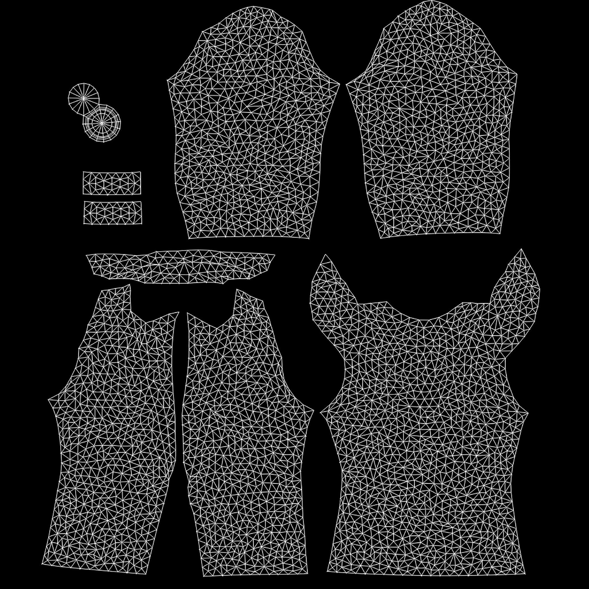 Strong Power Shoulder Blazer Jacket Low-poly 3D model_13