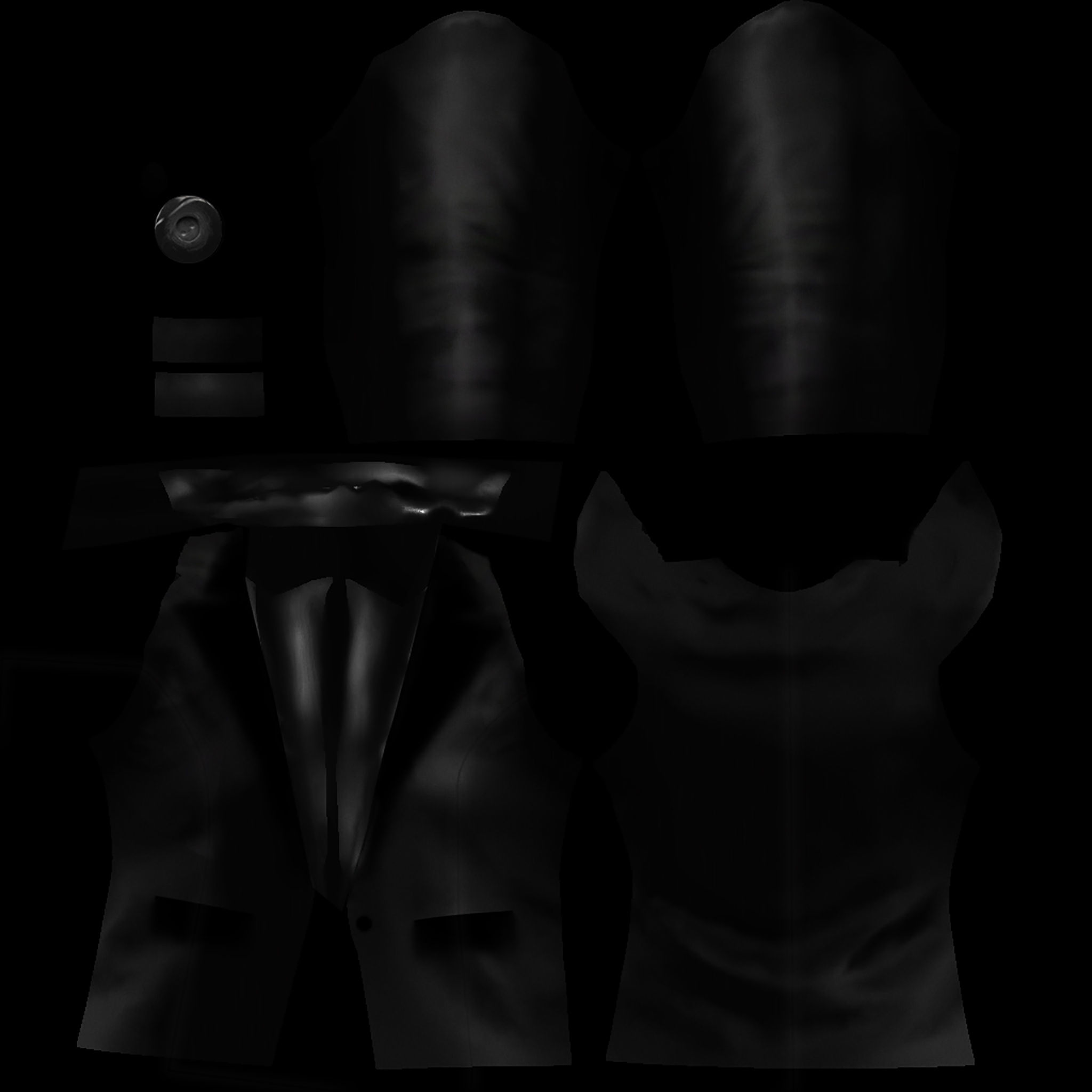 Strong Power Shoulder Blazer Jacket Low-poly 3D model_9