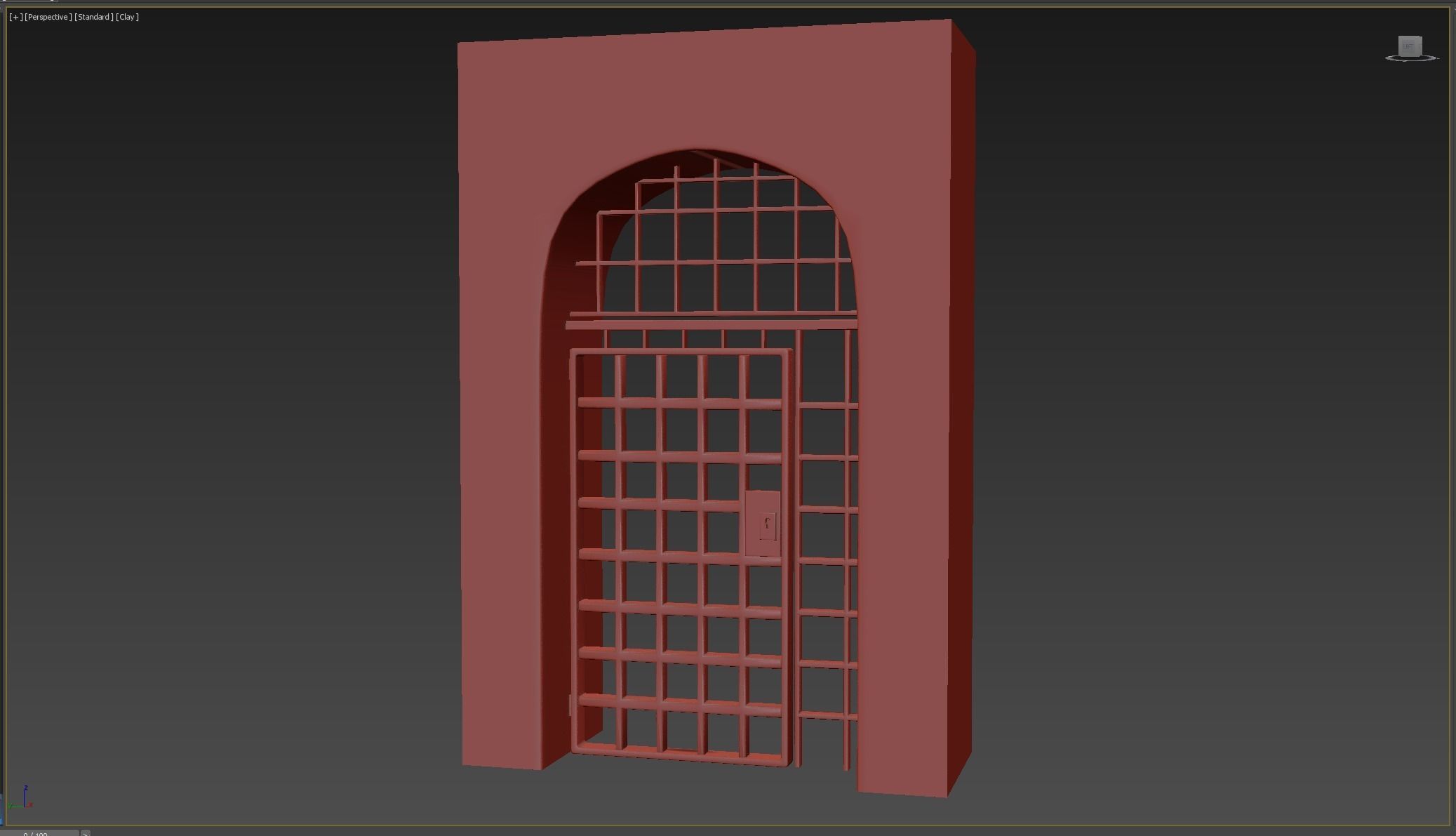 Medieval Door Low-poly 3D model_6