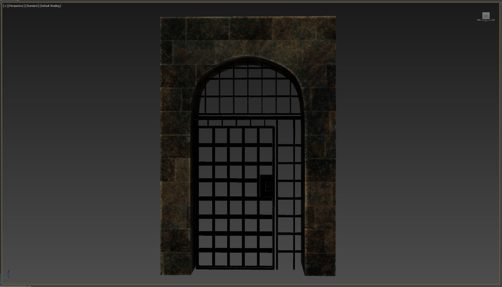 Medieval Door Low-poly 3D model_4