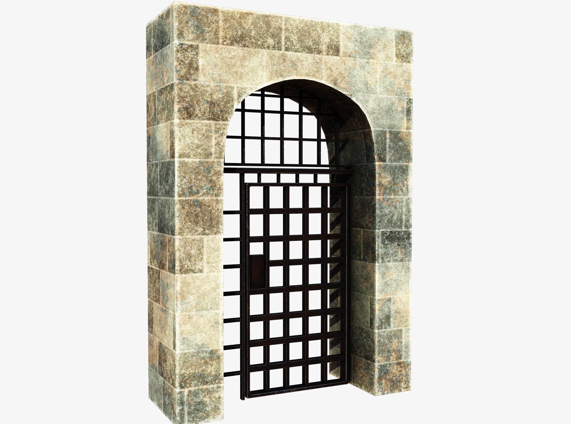 Medieval Door Low-poly 3D model_1