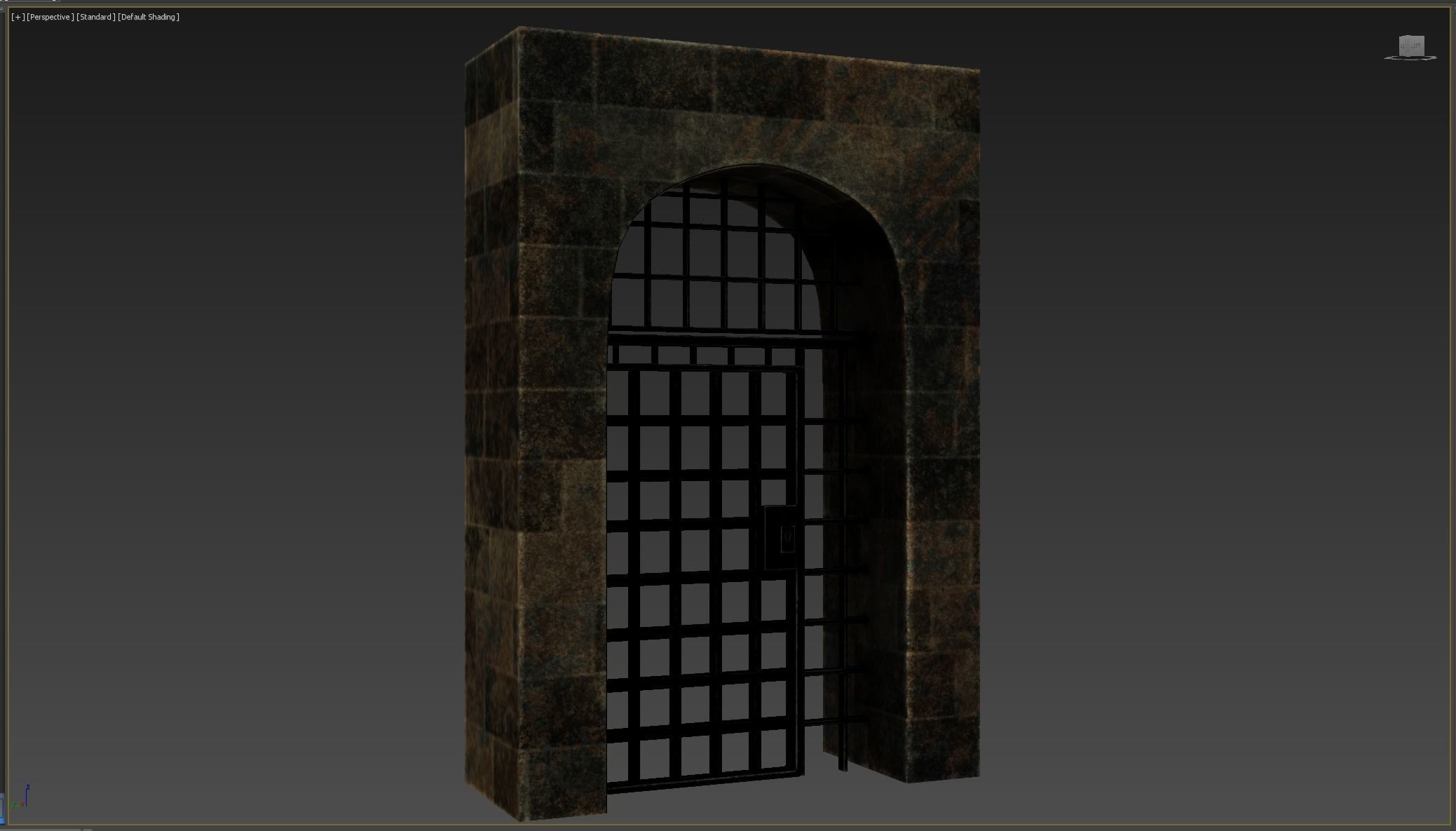 Medieval Door Low-poly 3D model_5