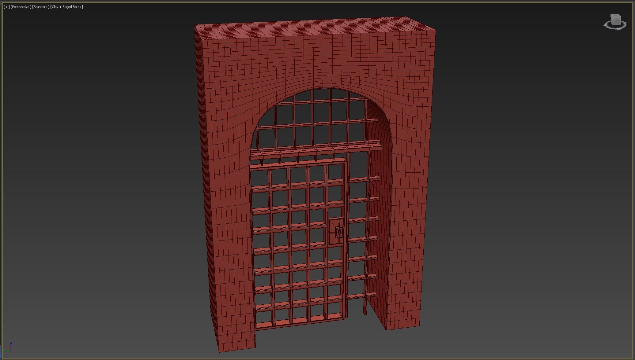 Medieval Door Low-poly 3D model_7