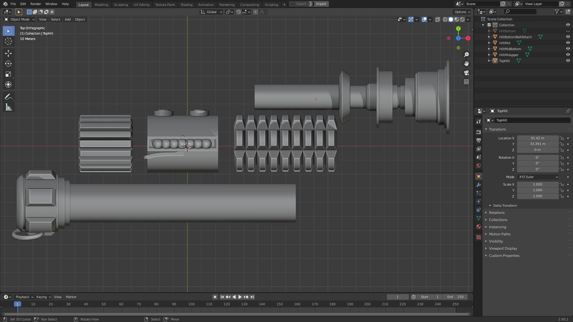 Obi Wan Kenobi Full Battle Armor And Lightsaber for Cosplay 3D Model Collection_13