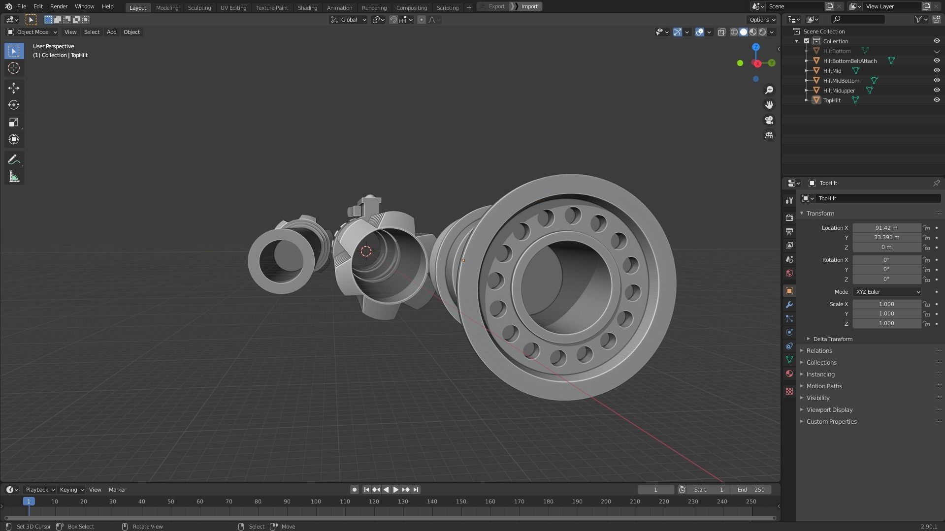 Obi Wan Kenobi Full Battle Armor And Lightsaber for Cosplay 3D Model Collection_14