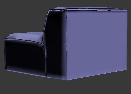 Sofa Left corner  Low-poly 3D model_12