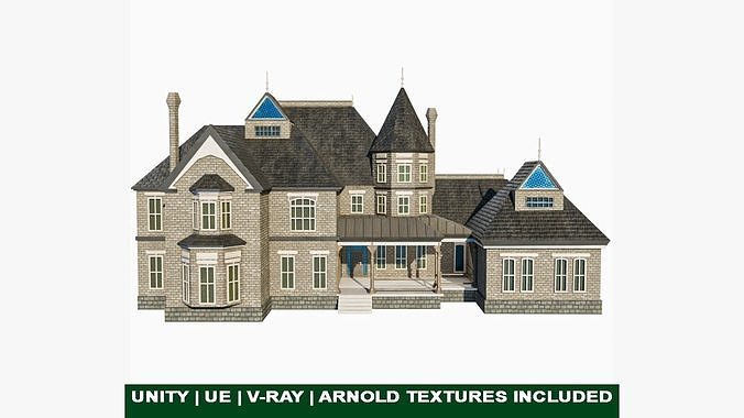 House07 GameReady PBR Unity UE Arnold V-Ray Textures Included Low-poly 3D model