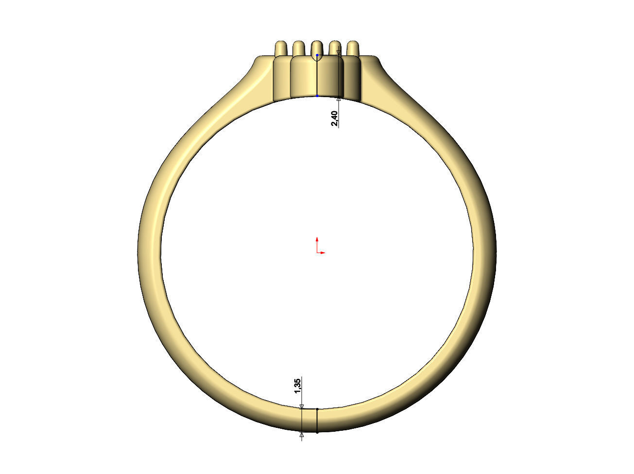 Pear cluster diamond ring US sizes 6 7 8 3D print model_7
