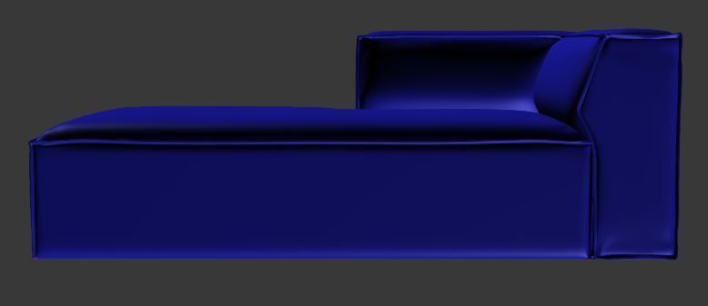 sofa with chaise longue Low-poly 3D model_6