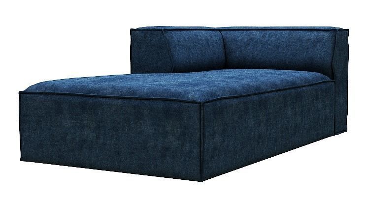 sofa with chaise longue Low-poly 3D model_2