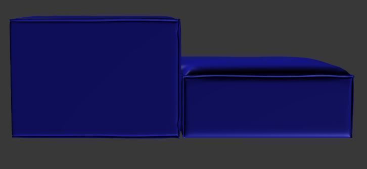 sofa with chaise longue Low-poly 3D model_11