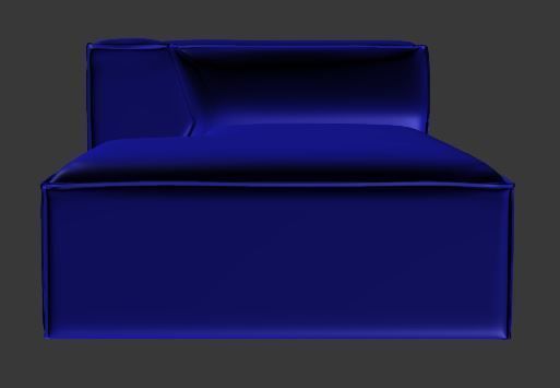 sofa with chaise longue Low-poly 3D model_9
