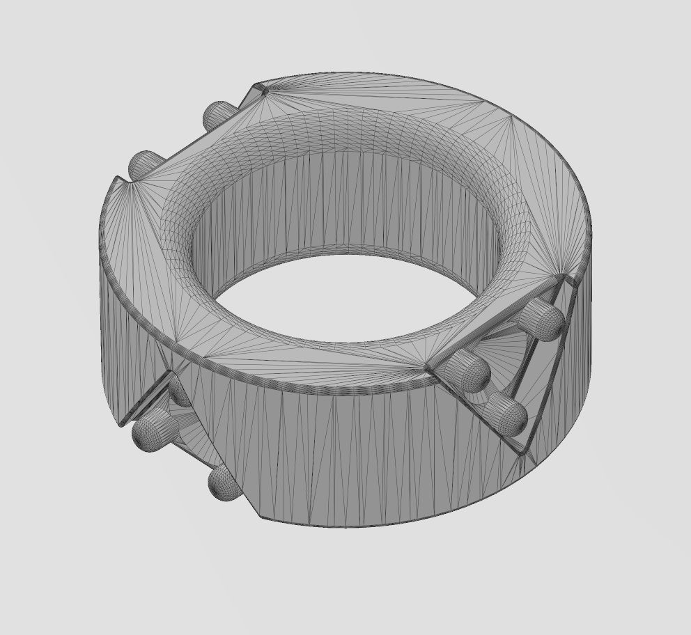 Diamond triangles bead and charm 3D print model_12