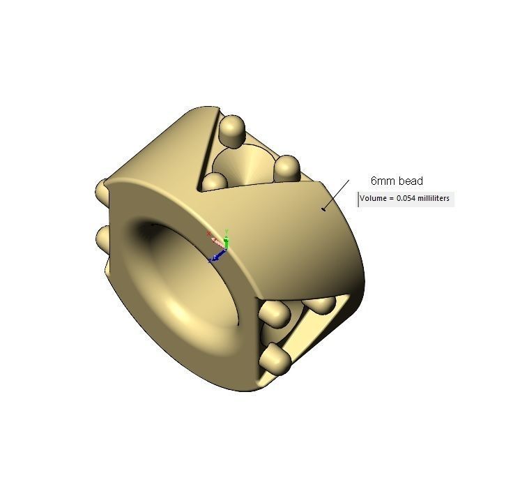 Diamond triangles bead and charm 3D print model_8