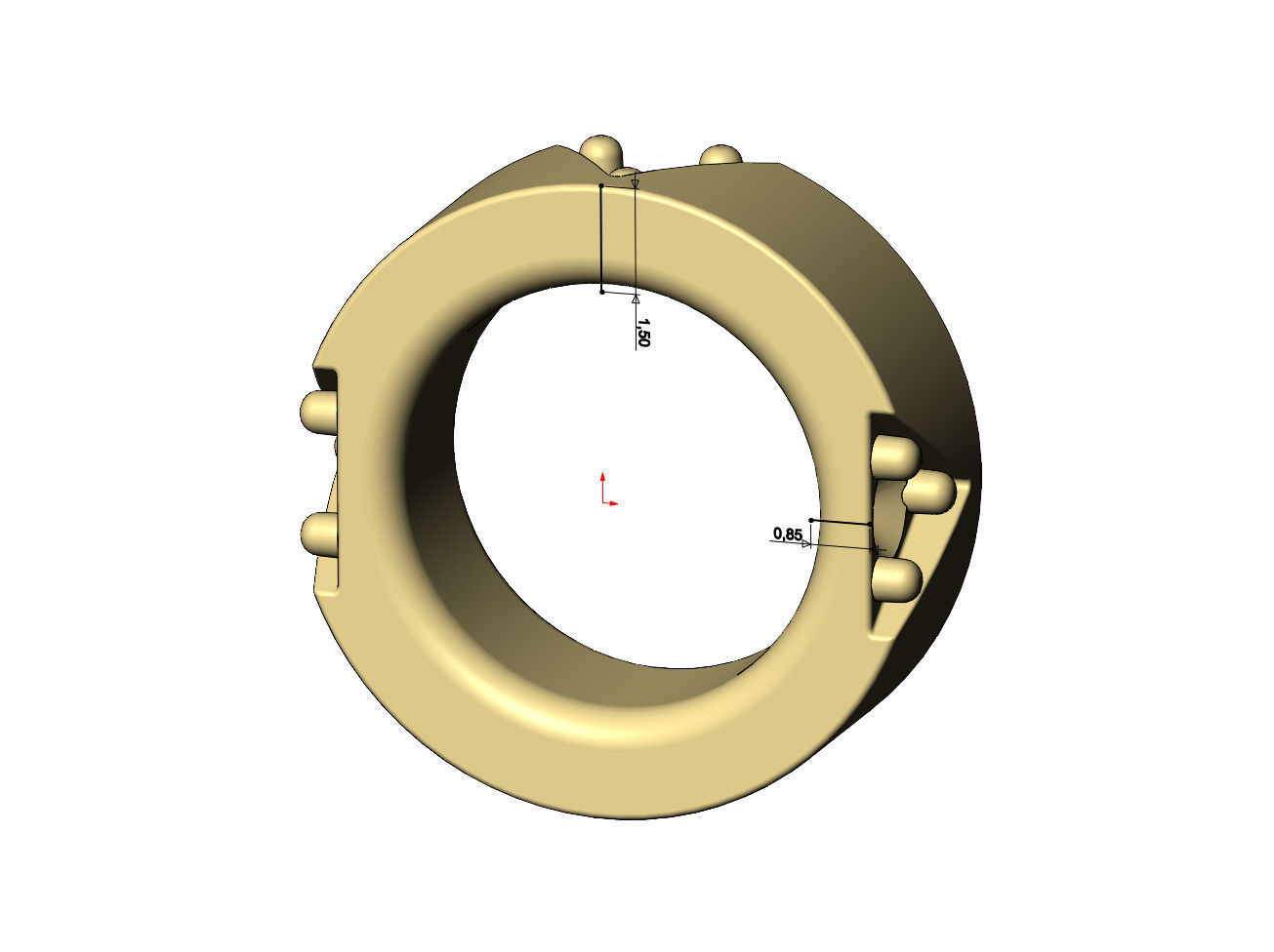 Diamond triangles bead and charm 3D print model_6